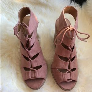 Caged Lace up Sandals